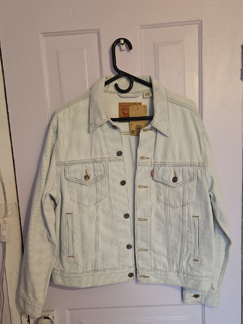 Levi's Light Blue Pinstripe Denim Jacket